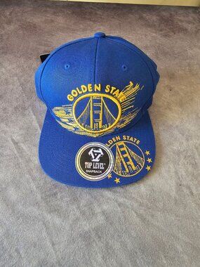 Golden State Warriors Top Level Blue & Gold Snapback Hat - NWT